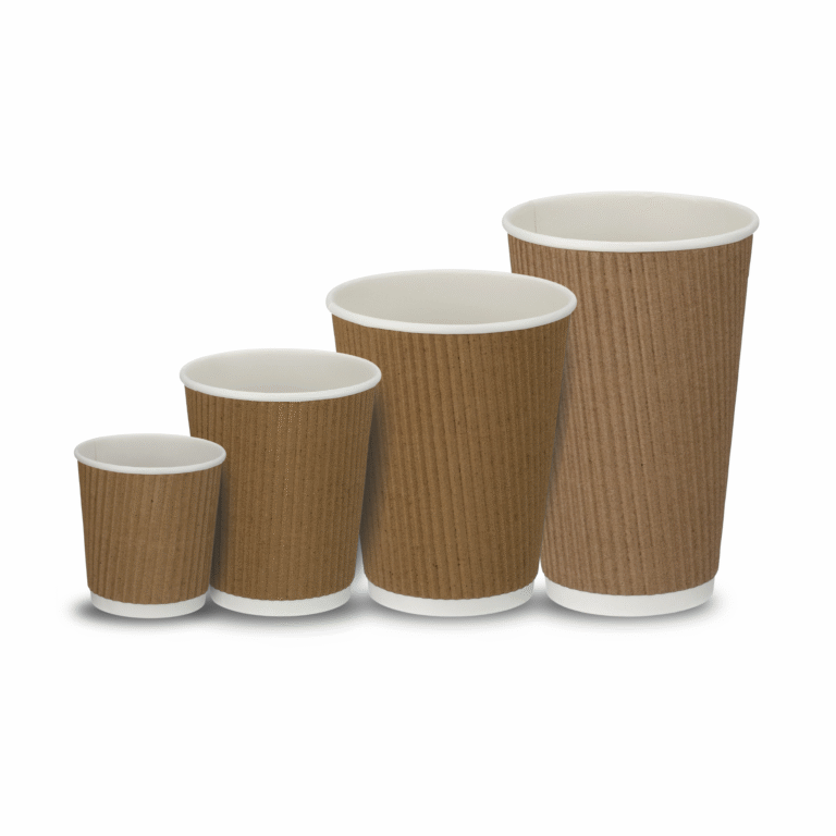 Kraft Ripple Wall Hot Cups - Twist Supplies